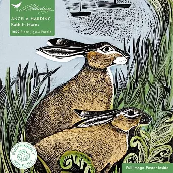 Adult Sustainable Jigsaw Puzzle Angela Harding: Rathlin Hares cover