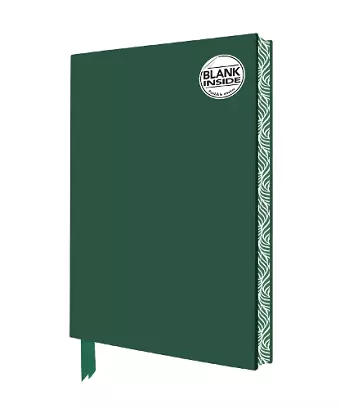 Racing Green Blank Artisan Notebook (Flame Tree Journals) cover