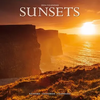 Sunsets Calendar 2024 Square Travel Wall Calendar - 16 Month cover