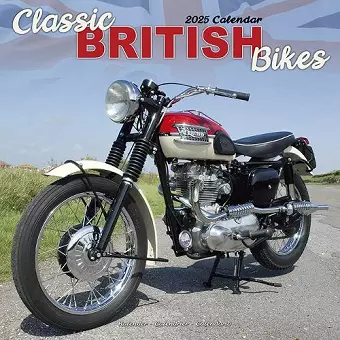 Classic British Bikes Calendar 2025 Square Motorbike Wall Calendar - 16 Month cover