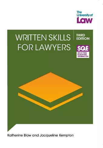 Written Skills for Lawyers 3e cover