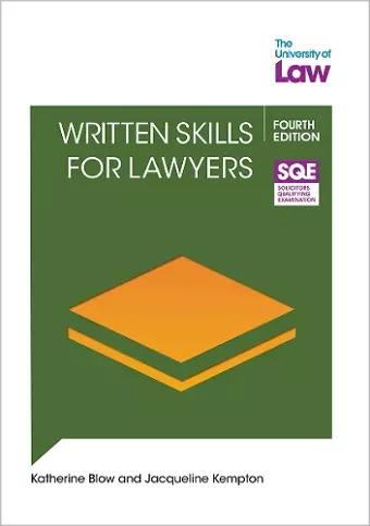 SQE2 - Written Skills for Lawyers 4e cover