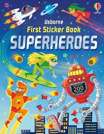 First Sticker Book Superheroes cover