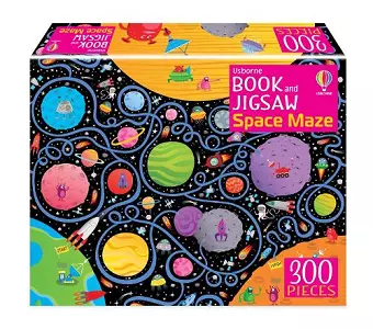 Usborne Book and Jigsaw Space Maze cover
