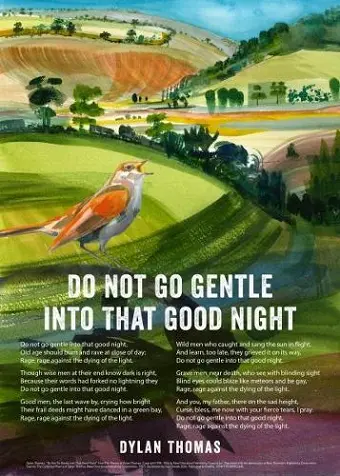 Do Not Go Gentle by Dylan Thomas. The Nightingale Poster Poem cover