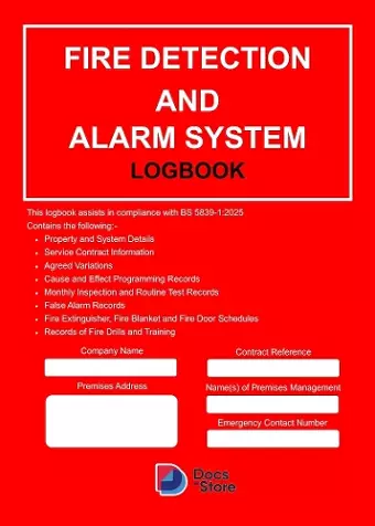 Fire Safety Logbook cover