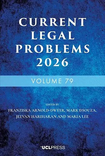 Current Legal Problems 2026 cover