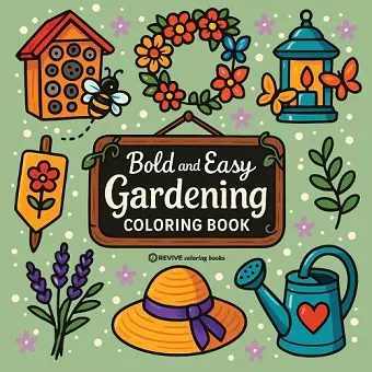 Bold & Easy Gardening Coloring Book cover