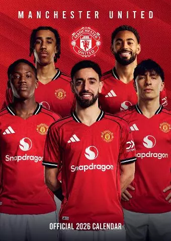 MANCHESTER UNITED FC 2026 A3 CALENDAR cover