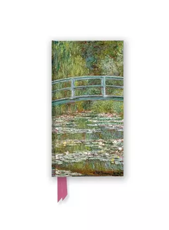 Claude Monet: Bridge over a Pond of Water Lilies (Foiled Slimline Journal) cover