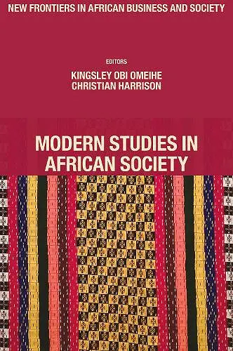 Modern Studies in African Society cover