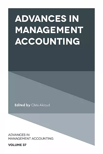 Advances in Management Accounting cover