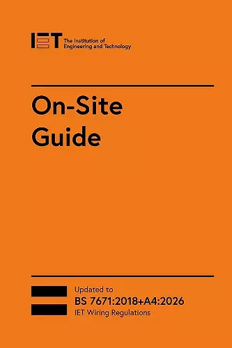 On-Site Guide (BS 7671:2018+A4:2026) cover