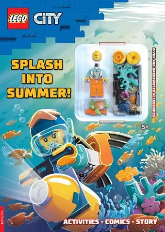 LEGO® City: Splash into Summer Activity Book (with diver LEGO minifigure and underwater accessories) cover