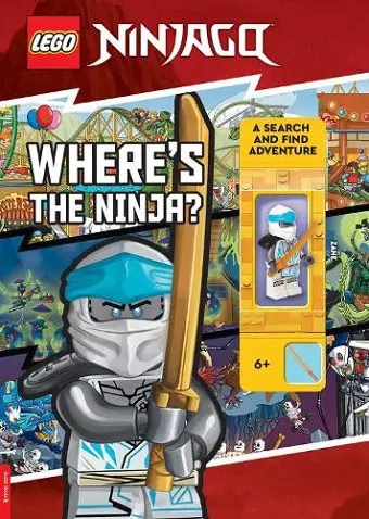 LEGO® NINJAGO®: Where’s the Ninja? A Search and Find Adventure (with Zane minifigure) cover