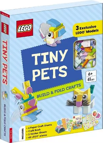 LEGO® Books. Tiny Pets: Build and Fold Crafts (with 3 exclusive models, 65 pieces, craft book, craft sheets and stickers) cover
