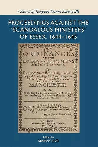 Proceedings against the 'scandalous ministers' of Essex, 1644-1645 cover