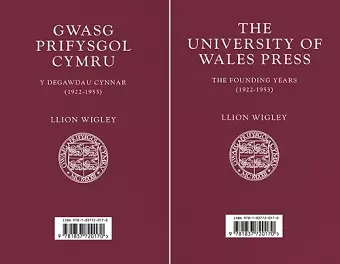 Gwasg Prifysgol Cymru / The University of Wales Press cover