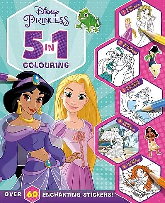 Disney Princess: 5 in 1 Colouring cover