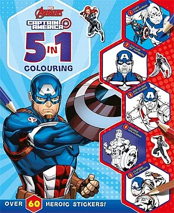 Marvel Avengers Captain America: 5 in 1 Colouring cover