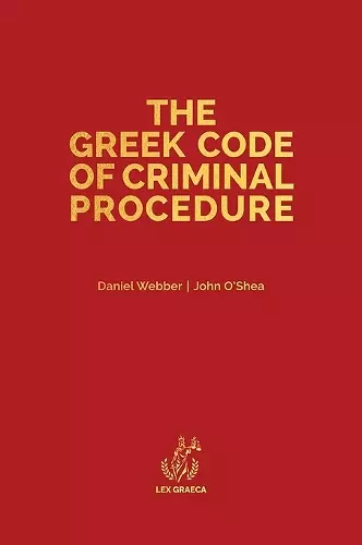 The Greek Code of Criminal Procedure cover