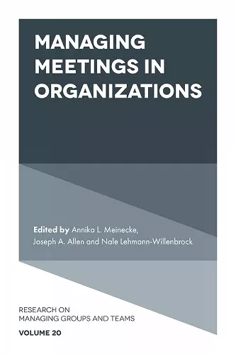 Managing Meetings in Organizations cover
