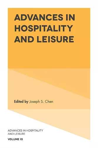 Advances in Hospitality and Leisure cover