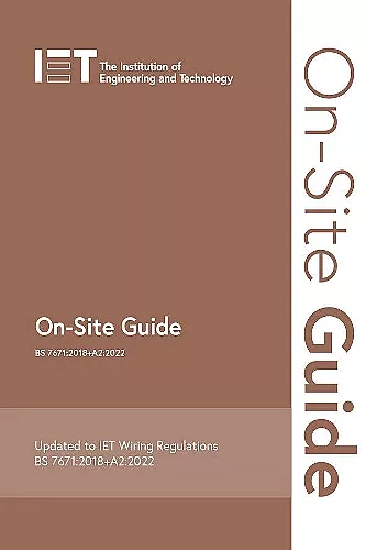 On-Site Guide (BS 7671:2018+A2:2022) cover