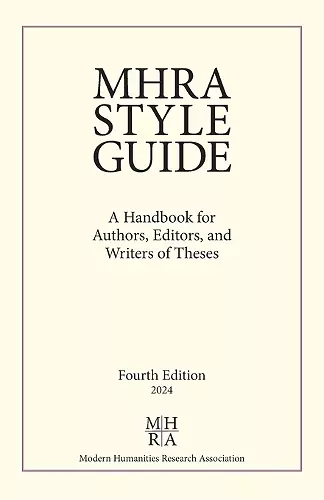 MHRA Style Guide cover