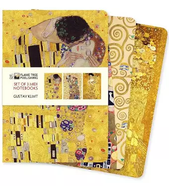 Gustav Klimt Set of 3 Midi Notebooks cover