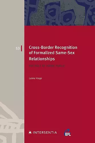 Cross-Border Recognition of Formalized Same-Sex Relationships cover