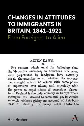 Changes in Attitudes to Immigrants in Britain, 1841-1921 cover