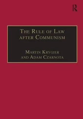 The Rule of Law after Communism cover