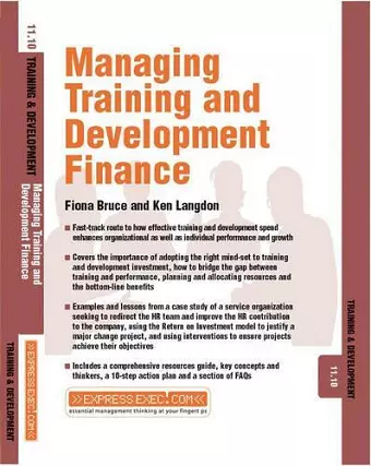 Managing Training and Development Finance cover