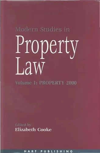 Modern Studies in Property Law - Volume 1 cover
