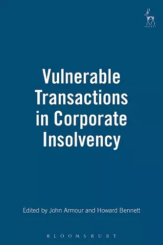 Vulnerable Transactions in Corporate Insolvency cover