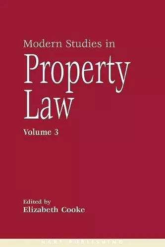 Modern Studies in Property Law - Volume 3 cover