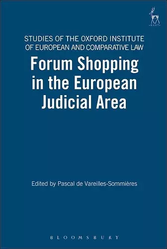 Forum Shopping in the European Judicial Area cover