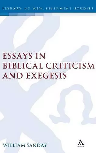 Essays in Biblical Criticism and Exegesis cover