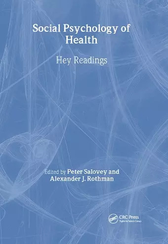 Social Psychology of Health cover