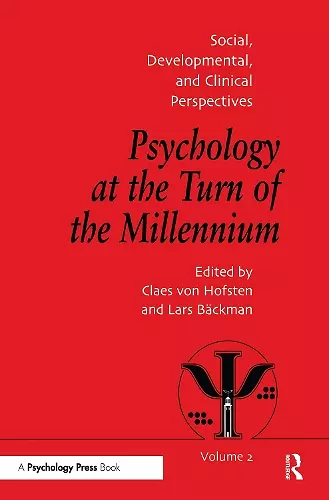 Psychology at the Turn of the Millennium, Volume 2 cover