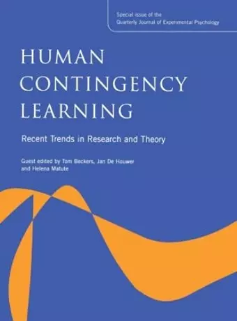 Human Contingency Learning: Recent Trends in Research and Theory cover