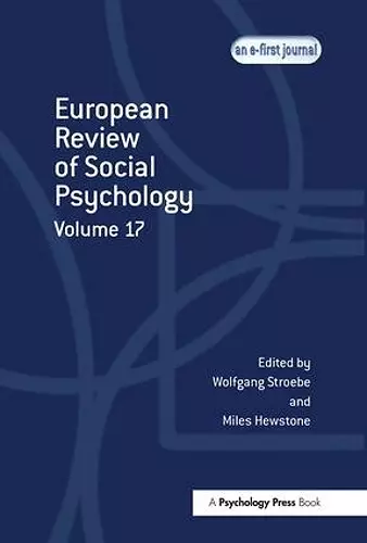 European Review of Social Psychology: Volume 17 cover