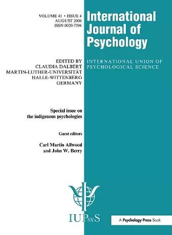 Indigenous Psychologies cover