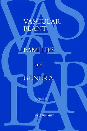 Vascular Plant Families and Genera cover