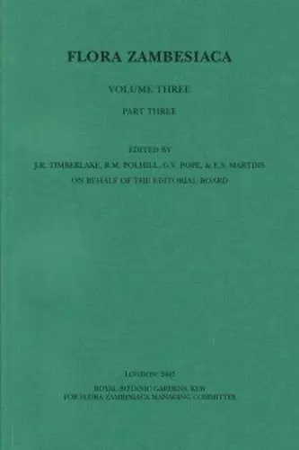 Flora Zambesiaca Volume 3, Part 3 cover