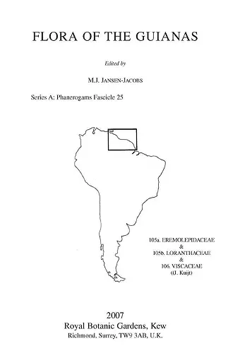 Flora of the Guianas. Series A: Phanerogams Fascicle 25 cover