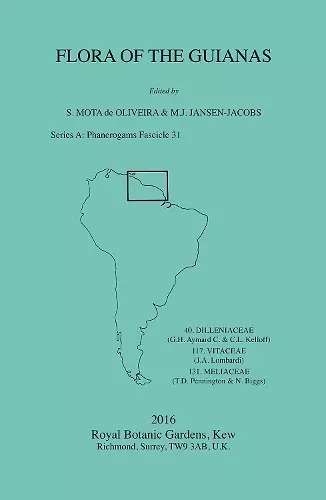 Flora of the Guianas: Series A: Phanerogams Fascicle 31 cover