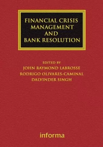 Financial Crisis Management and Bank Resolution cover