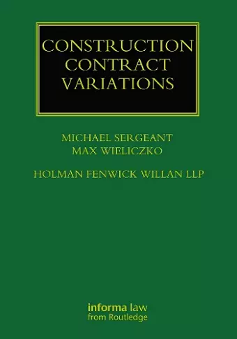 Construction Contract Variations cover